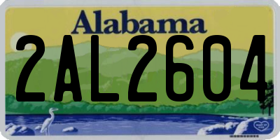 AL license plate 2AL2604