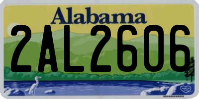 AL license plate 2AL2606