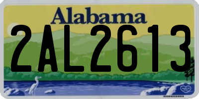 AL license plate 2AL2613