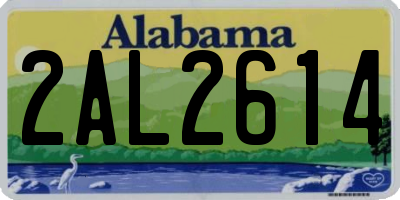 AL license plate 2AL2614