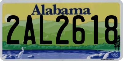 AL license plate 2AL2618