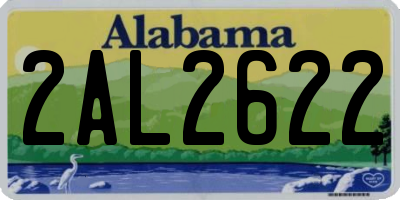 AL license plate 2AL2622