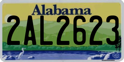 AL license plate 2AL2623