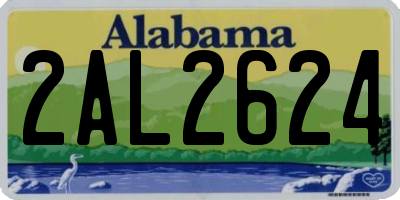 AL license plate 2AL2624