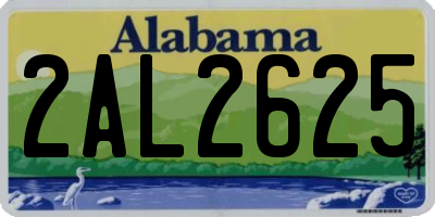 AL license plate 2AL2625