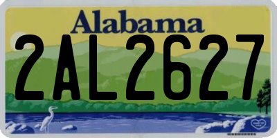AL license plate 2AL2627