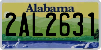 AL license plate 2AL2631