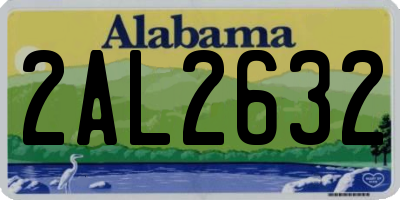 AL license plate 2AL2632