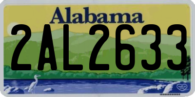 AL license plate 2AL2633