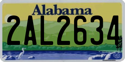 AL license plate 2AL2634