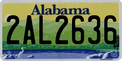 AL license plate 2AL2636