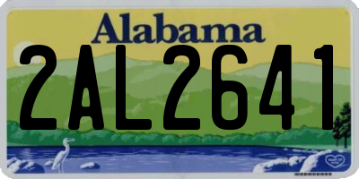 AL license plate 2AL2641