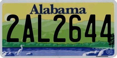 AL license plate 2AL2644