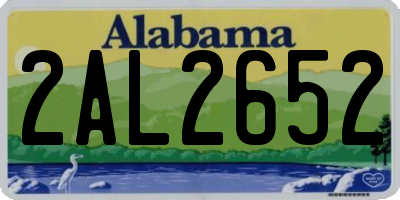 AL license plate 2AL2652