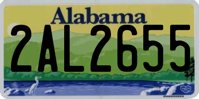 AL license plate 2AL2655