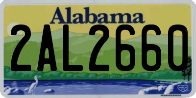 AL license plate 2AL2660