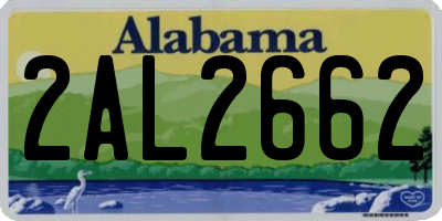 AL license plate 2AL2662