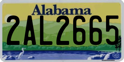 AL license plate 2AL2665