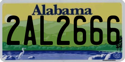 AL license plate 2AL2666