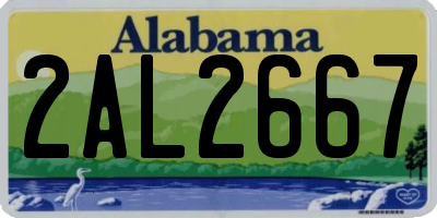 AL license plate 2AL2667