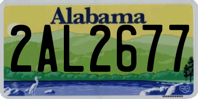 AL license plate 2AL2677