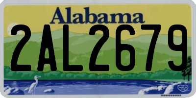 AL license plate 2AL2679