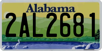 AL license plate 2AL2681