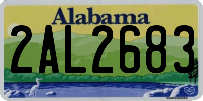 AL license plate 2AL2683