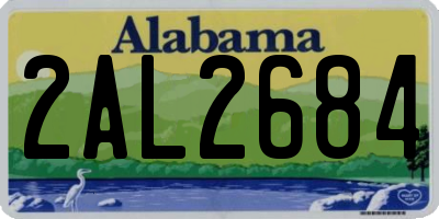 AL license plate 2AL2684