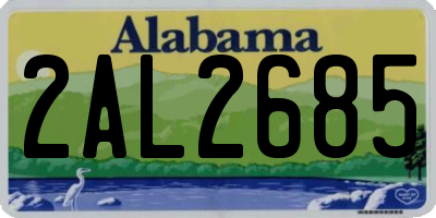 AL license plate 2AL2685