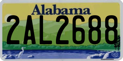 AL license plate 2AL2688