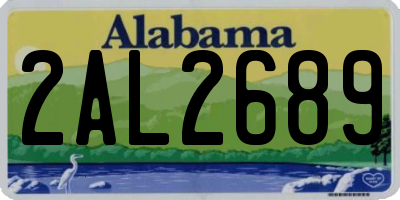 AL license plate 2AL2689