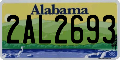 AL license plate 2AL2693