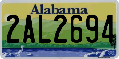 AL license plate 2AL2694