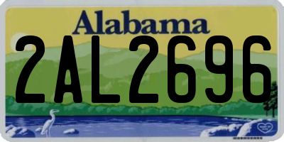 AL license plate 2AL2696