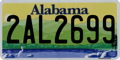 AL license plate 2AL2699