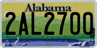 AL license plate 2AL2700