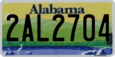 AL license plate 2AL2704