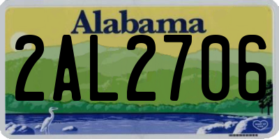 AL license plate 2AL2706