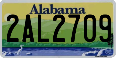 AL license plate 2AL2709