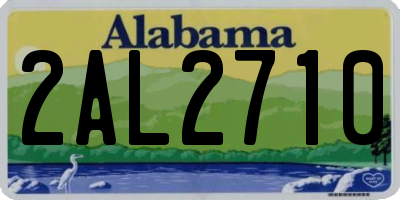 AL license plate 2AL2710