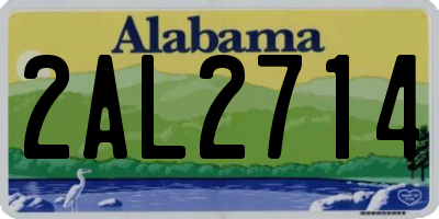 AL license plate 2AL2714