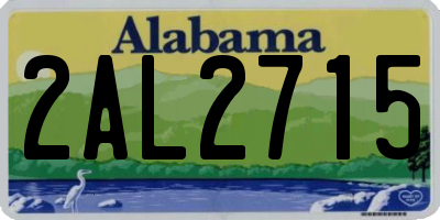 AL license plate 2AL2715