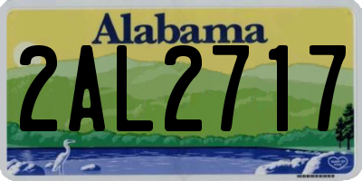 AL license plate 2AL2717