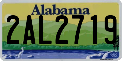 AL license plate 2AL2719