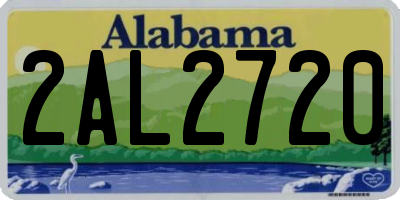 AL license plate 2AL2720