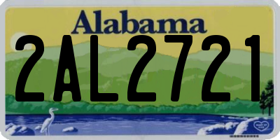AL license plate 2AL2721