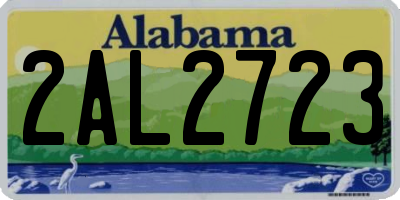 AL license plate 2AL2723
