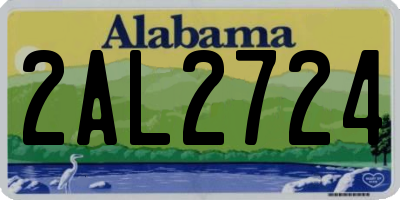 AL license plate 2AL2724