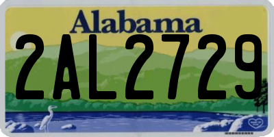 AL license plate 2AL2729